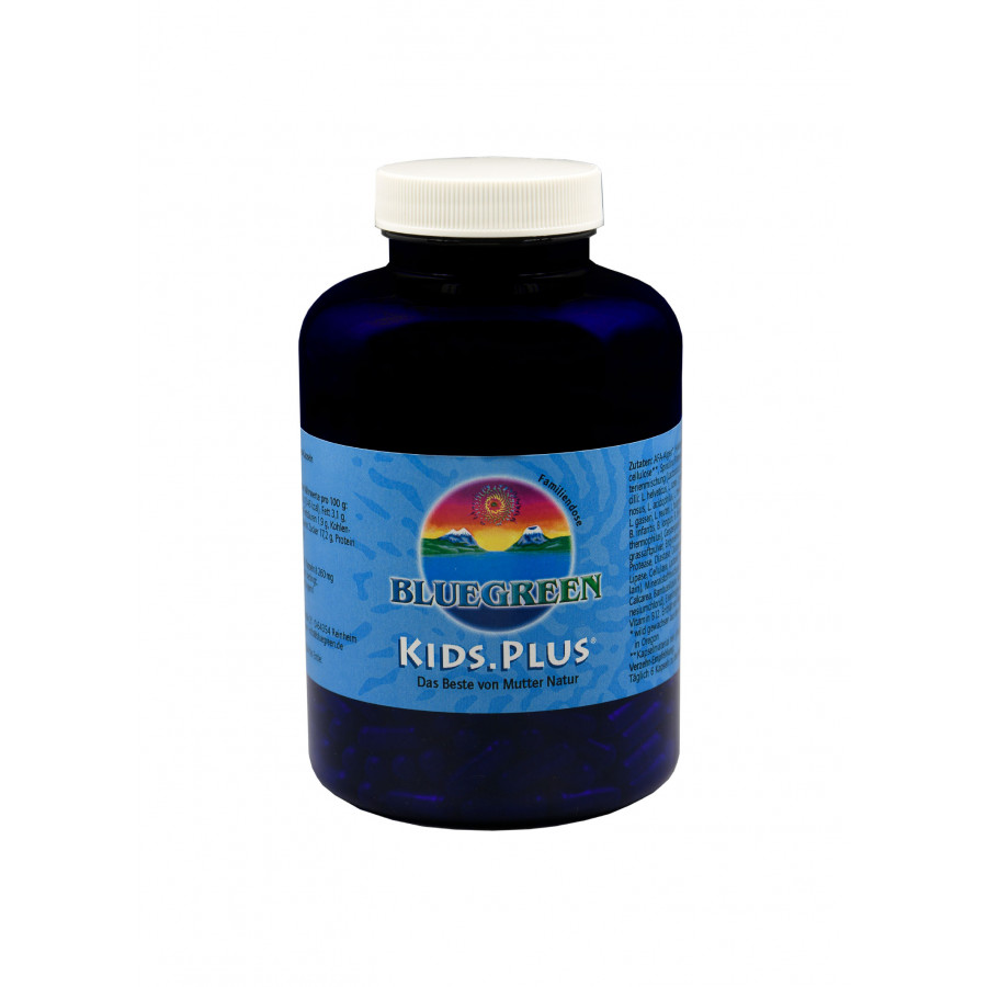BLUEGREEN KIDS.PLUS Kapseln 180g, ca. 700 Stück, Familiendose  Vegan Glutenfrei AFA Algen Spirulina